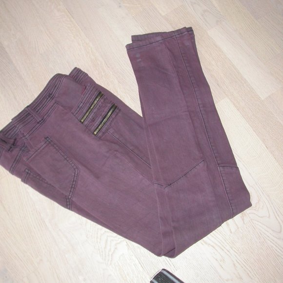 Maroon Jeans/Leggings - Picture 1 of 9
